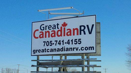 Great Canadian RV Billboard